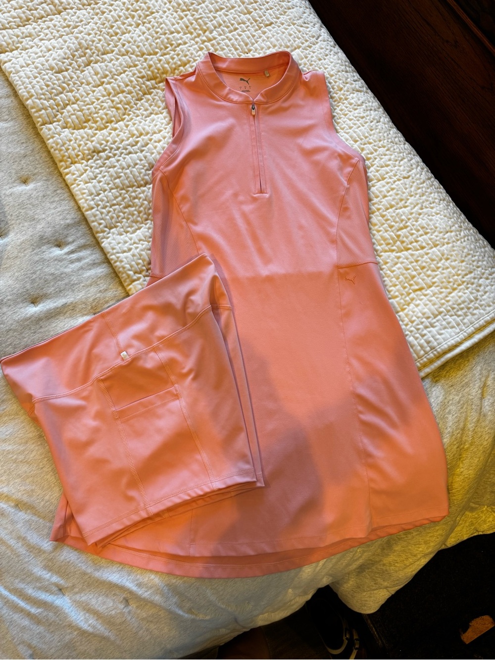 Puma Coral Zip-Front Athletic Golf / Tennis Dress size L